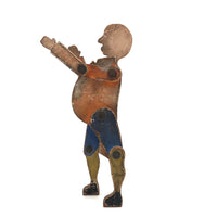 Another Jointed Wooden Man in Orange Top Coat with Wing-like Tails