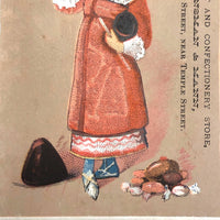 Kinsman & Mann Fruit and Confectionary, Boston MA, Victorian Era Trade Card