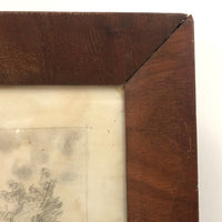 Mary E. Baldwin’s 1850 Graphite Drawing of Man Walking Path (Toward Tiny Chair!)