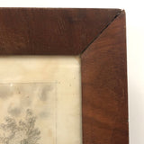 Mary E. Baldwin’s 1850 Graphite Drawing of Man Walking Path (Toward Tiny Chair!)