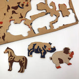 Printed Vintage Cardboard Sheets of Cutout Animals