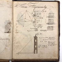 Charles Rudy's 1854 Notebook with Trigonometry, Surveying &  Astronomical Drawing, Lehigh Gap, PA