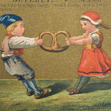 I.W. Allen Job Printer, Beverly MA, Victorian Era Trade Card