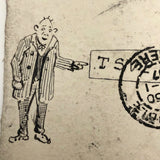 Danse Macabre Antique French Hand-drawn Postcard