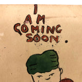 I Am Coming Soon! 1905 Hand-painted Dutch Boy Postcard