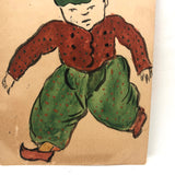 I Am Coming Soon! 1905 Hand-painted Dutch Boy Postcard
