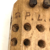 Unusual Old Folk Art Cribbage Board with Carved Trumps and Inlaid Playing Cards