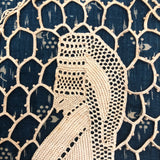 Very Fine, Unusual Antique Needle Lace Medallion of Native American Figure