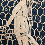 Very Fine, Unusual Antique Needle Lace Medallion of Native American Figure