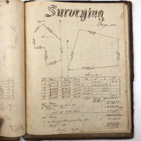 Charles Rudy's 1854 Notebook with Trigonometry, Surveying &  Astronomical Drawing, Lehigh Gap, PA