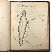 Charles Rudy's 1854 Notebook with Trigonometry, Surveying &  Astronomical Drawing, Lehigh Gap, PA