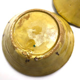 Old Yellow Splatterware Small Scalloped Edge Bowls - Set of 5