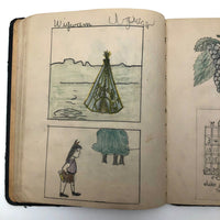 Mabel Wing's 1906 Drawing Notebook with Interventions from Edwin!
