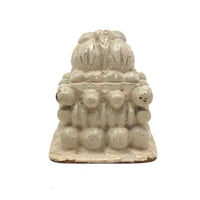 Charming Little Creamy White Painted Carved Ornament / Topper