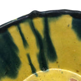 Old Yellow Splatterware Small Scalloped Edge Bowls - Set of 5