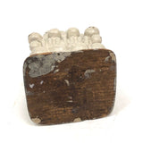 Charming Little Creamy White Painted Carved Ornament / Topper