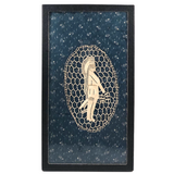 Very Fine, Unusual Antique Needle Lace Medallion of Native American Figure