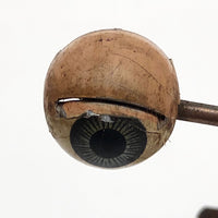 Antique Painted Doll Eyes Mounted on Stand!