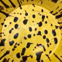 Old Yellow Splatterware Scalloped Edge Bowls / Baking Dishes - A Pair