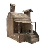 Wonderful Old Scratch Made Folk Art Tin House Still Bank