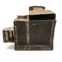 Wonderful Old Scratch Made Folk Art Tin House Still Bank