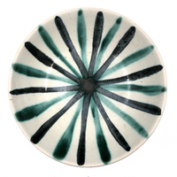 Mid-Century Studio Pottery Bowl with Radial Design, Presumed Frank Mann