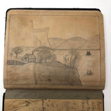 Mabel Wing's 1906 Drawing Notebook with Interventions from Edwin!