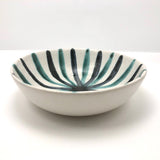 Mid-Century Studio Pottery Bowl with Radial Design, Presumed Frank Mann