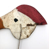 Large Painted Wooden Stork Bobble Head