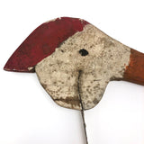 Large Painted Wooden Stork Bobble Head