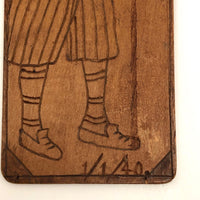 Baseball Player Hand-Carved and Signed Wooden Plaque