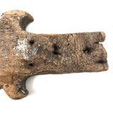 Much Weathered Antique Carved Architectural Element with Turning Ball