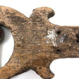 Much Weathered Antique Carved Architectural Element with Turning Ball