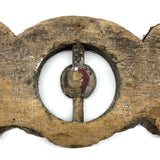 Much Weathered Antique Carved Architectural Element with Turning Ball