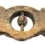 Much Weathered Antique Carved Architectural Element with Turning Ball