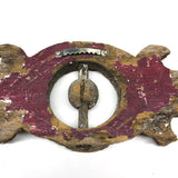 Much Weathered Antique Carved Architectural Element with Turning Ball