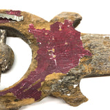 Much Weathered Antique Carved Architectural Element with Turning Ball