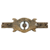 Much Weathered Antique Carved Architectural Element with Turning Ball