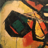 Satisfying Mid-Century Abstract Oil on Canvas