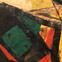 Satisfying Mid-Century Abstract Oil on Canvas