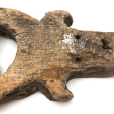 Much Weathered Antique Carved Architectural Element with Turning Ball