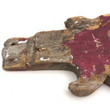 Much Weathered Antique Carved Architectural Element with Turning Ball