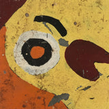 Hand-painted Corrugated Steel Cutout Rooster #1
