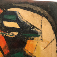 Satisfying Mid-Century Abstract Oil on Canvas