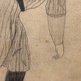 SOLD Bob Shawkee Pitching-For-Yanks-1921 Graphite Drawing