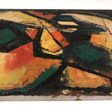 Satisfying Mid-Century Abstract Oil on Canvas