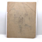SOLD Bob Shawkee Pitching-For-Yanks-1921 Graphite Drawing