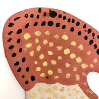 Hand-painted Corrugated Steel Cutout Rooster #2