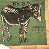 1926 Saalfield Publications Pin the Tail on the Donkey "Donkey Party"