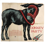 1926 Saalfield Publications Pin the Tail on the Donkey "Donkey Party"